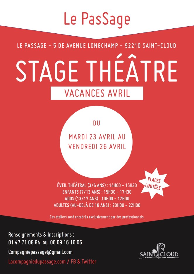 Affiche avril stage